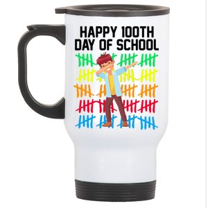 Happy 100th Day Of School Tally Marks Stainless Steel Travel Mug