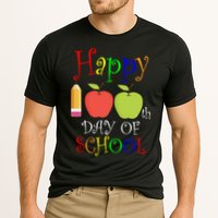 Happy 100th Day Of School Teachers Apple Cooling Performance Crew T-Shirt