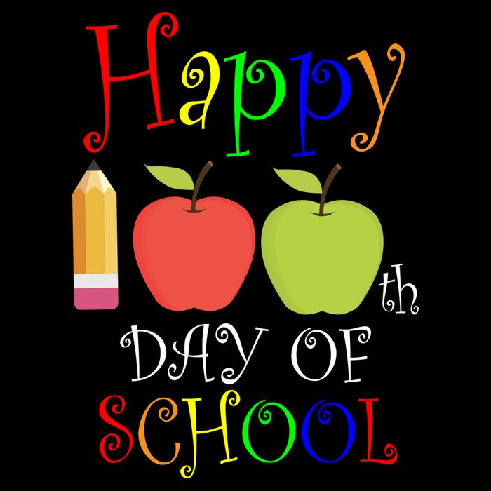 Happy 100th Day Of School Teachers Apple Cooling Performance Crew T-Shirt