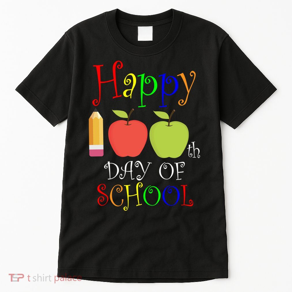 Happy 100th Day Of School Teachers Apple Tall T-Shirt