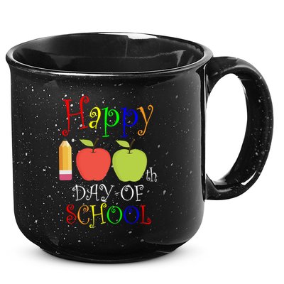 Happy 100th Day Of School Teachers Apple 15oz Campfire Ceramic Mug