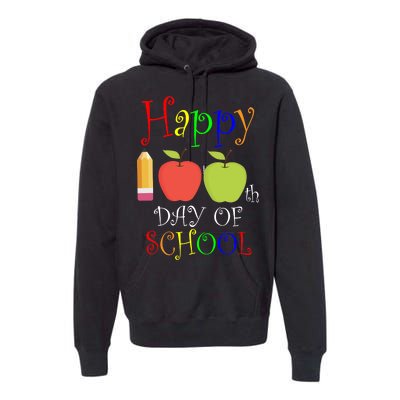 Happy 100th Day Of School Teachers Apple Premium Hoodie