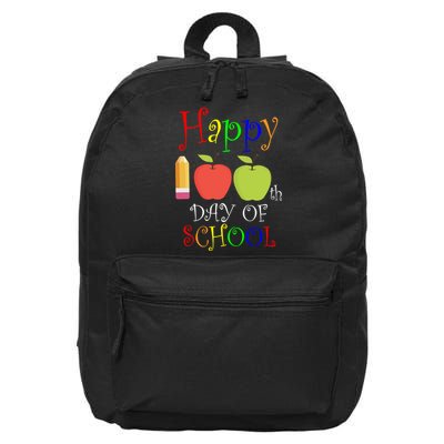 Happy 100th Day Of School Teachers Apple 16 in Basic Backpack