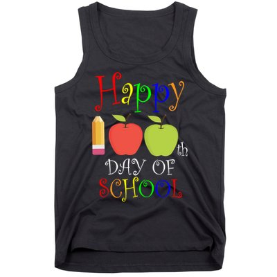 Happy 100th Day Of School Teachers Apple Tank Top