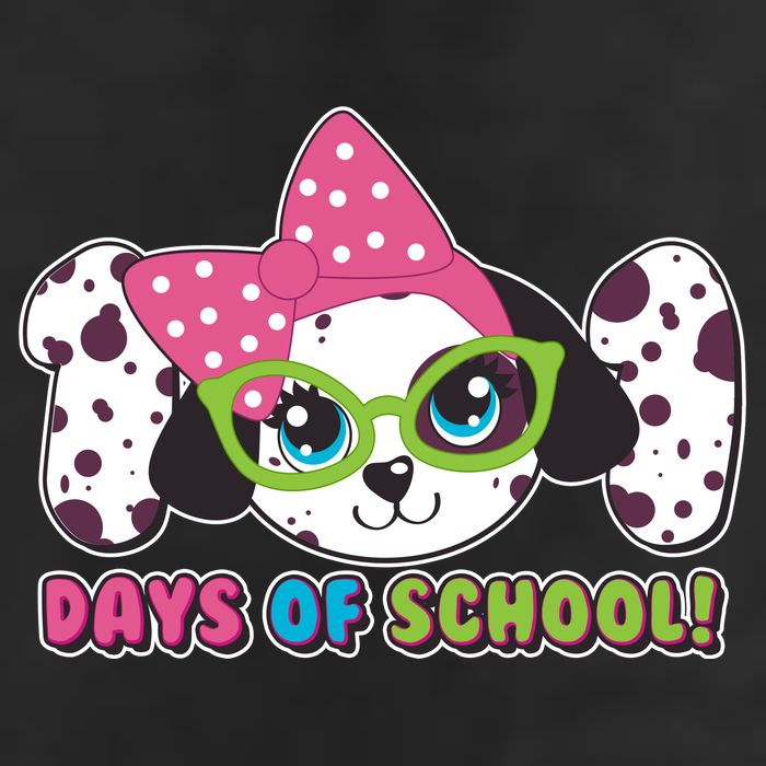 Happy 101 Days Of School Dalmatian Dog 7 Panel Mesh Trucker Snapback Hat