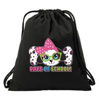 Happy 101 Days Of School Dalmatian Dog Drawstring Bag