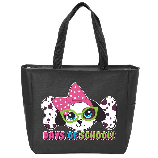 Happy 101 Days Of School Dalmatian Dog Zip Tote Bag