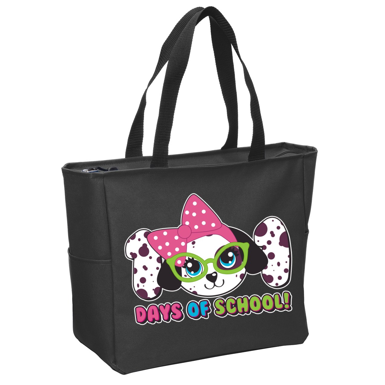 Happy 101 Days Of School Dalmatian Dog Zip Tote Bag