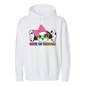 Happy 101 Days Of School Dalmatian Dog Garment-Dyed Fleece Hoodie