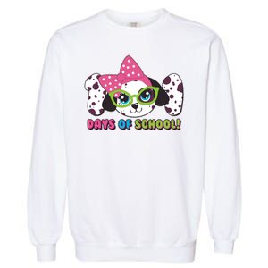 Happy 101 Days Of School Dalmatian Dog Garment-Dyed Sweatshirt