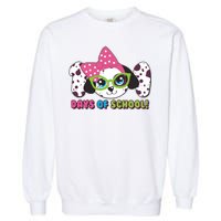 Happy 101 Days Of School Dalmatian Dog Garment-Dyed Sweatshirt