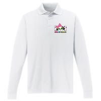 Happy 101 Days Of School Dalmatian Dog Performance Long Sleeve Polo