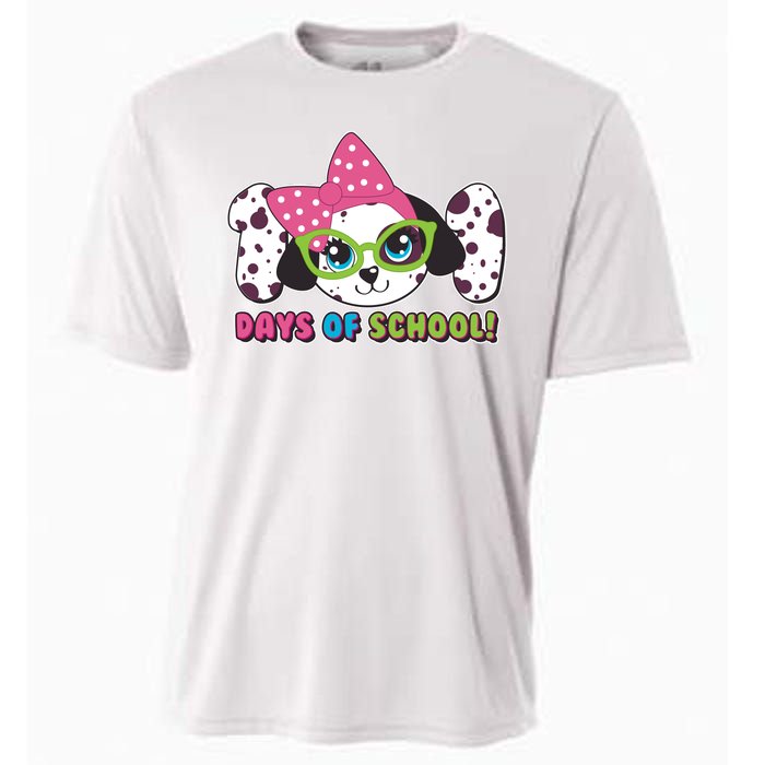 Happy 101 Days Of School Dalmatian Dog Cooling Performance Crew T-Shirt