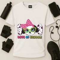 Happy 101 Days Of School Dalmatian Dog Cooling Performance Crew T-Shirt