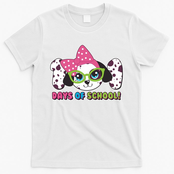 Happy 101 Days Of School Dalmatian Dog T-Shirt