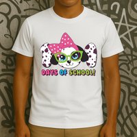 Happy 101 Days Of School Dalmatian Dog T-Shirt