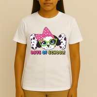 Happy 101 Days Of School Dalmatian Dog T-Shirt