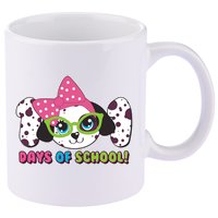 Happy 101 Days Of School Dalmatian Dog 11oz C Handle Ceramic Mug