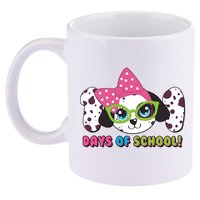 Happy 101 Days Of School Dalmatian Dog 11oz C Handle Ceramic Mug