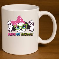 Happy 101 Days Of School Dalmatian Dog 11oz C Handle Ceramic Mug