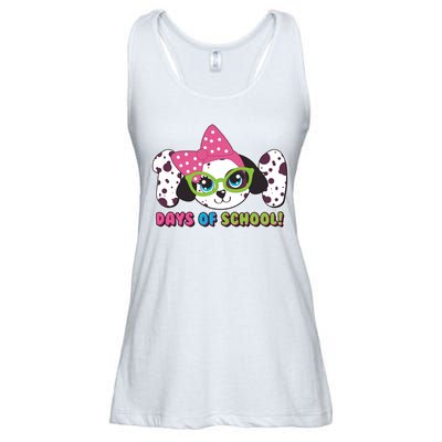 Happy 101 Days Of School Dalmatian Dog Ladies Essential Flowy Tank