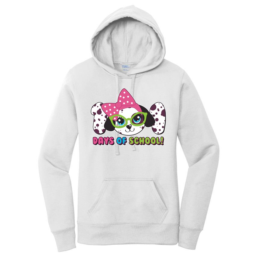 Happy 101 Days Of School Dalmatian Dog Women's Pullover Hoodie