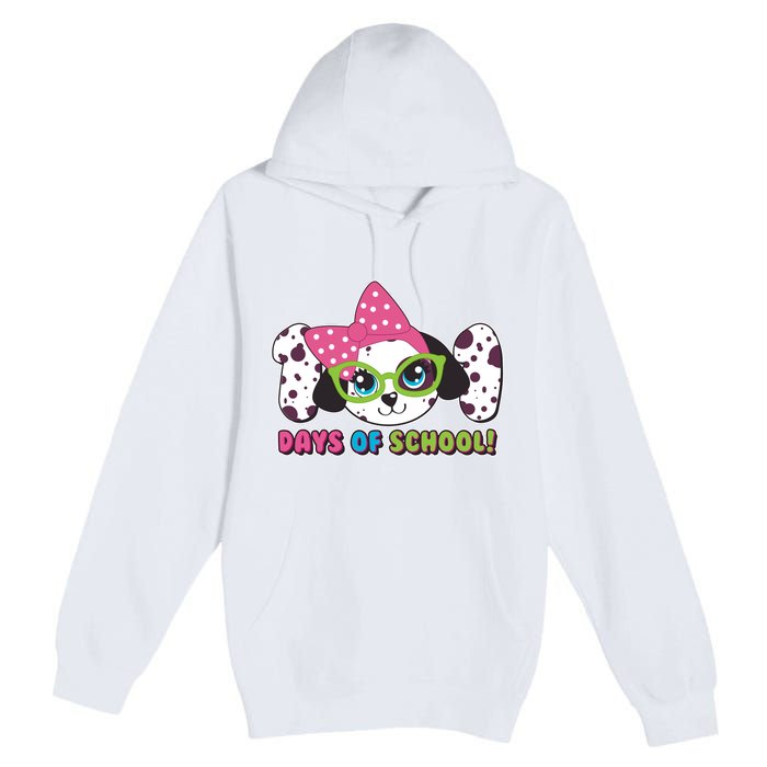 Happy 101 Days Of School Dalmatian Dog Premium Pullover Hoodie