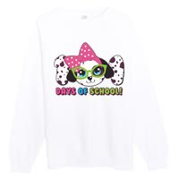 Happy 101 Days Of School Dalmatian Dog Premium Crewneck Sweatshirt