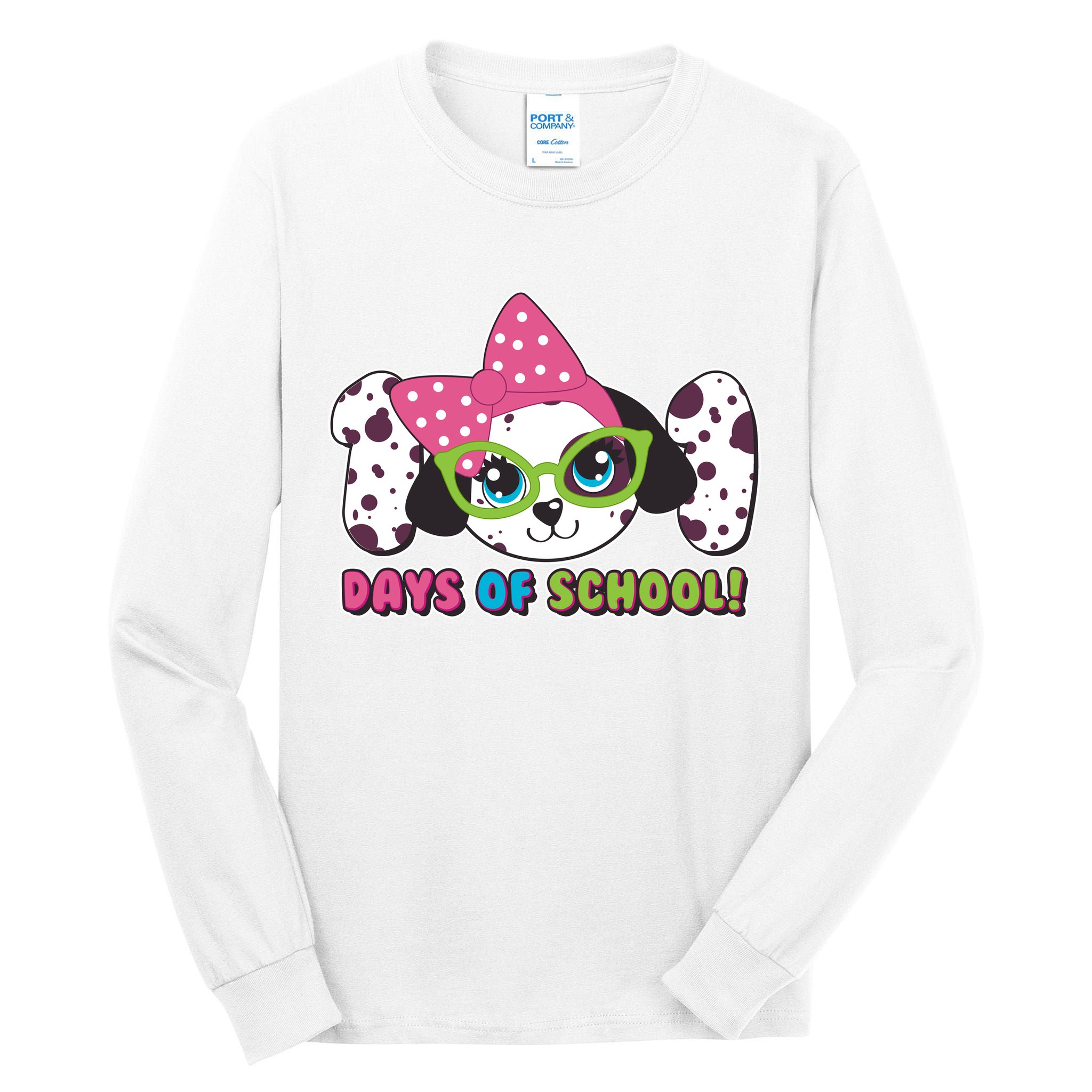 Happy 101 Days Of School Dalmatian Dog Tall Long Sleeve T-Shirt
