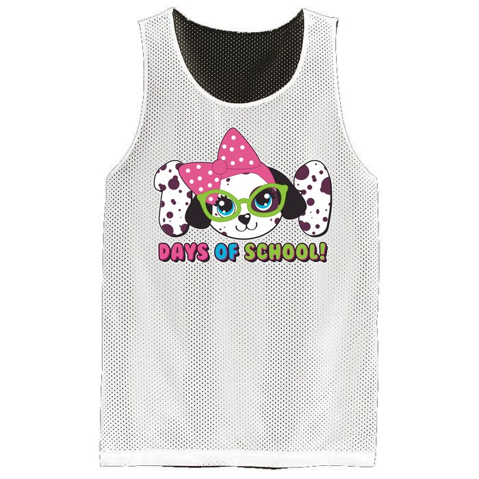 Happy 101 Days Of School Dalmatian Dog Mesh Reversible Basketball Jersey Tank