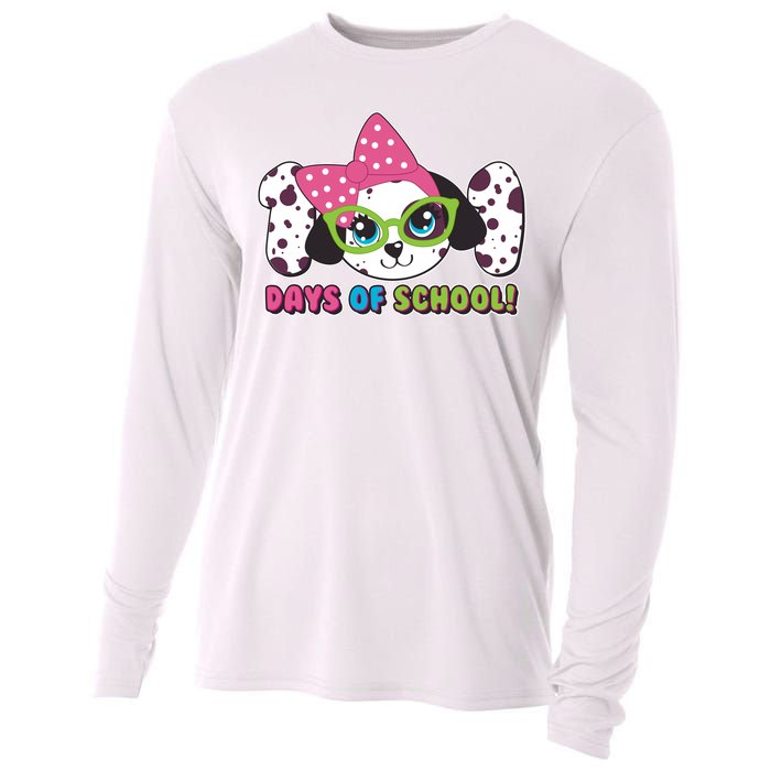 Happy 101 Days Of School Dalmatian Dog Cooling Performance Long Sleeve Crew