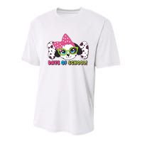 Happy 101 Days Of School Dalmatian Dog Youth Performance Sprint T-Shirt