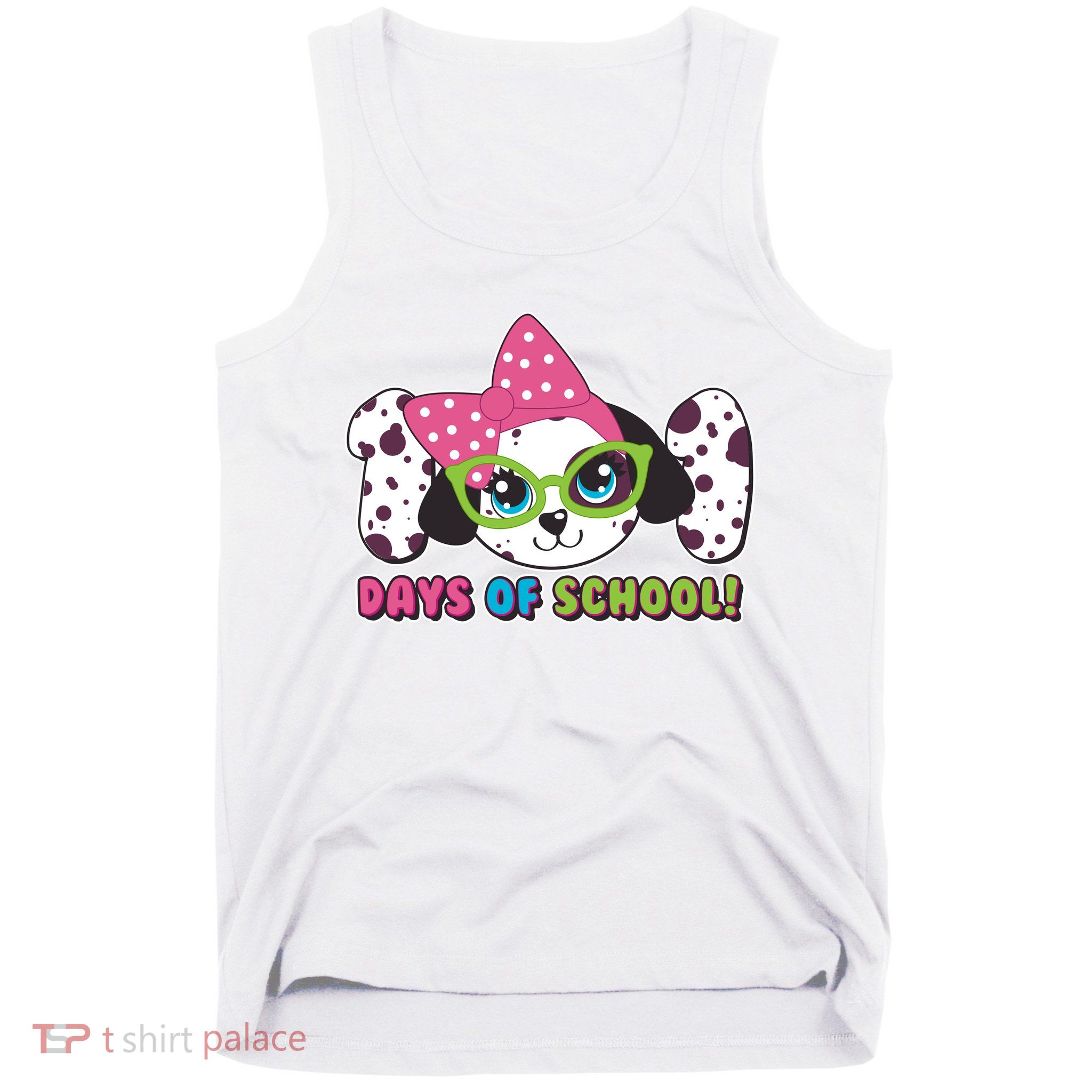 Happy 101 Days Of School Dalmatian Dog Tank Top