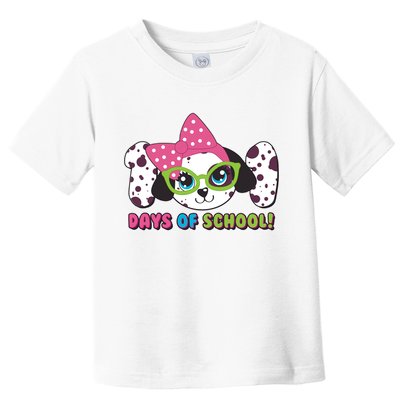 Happy 101 Days Of School Dalmatian Dog Toddler T-Shirt