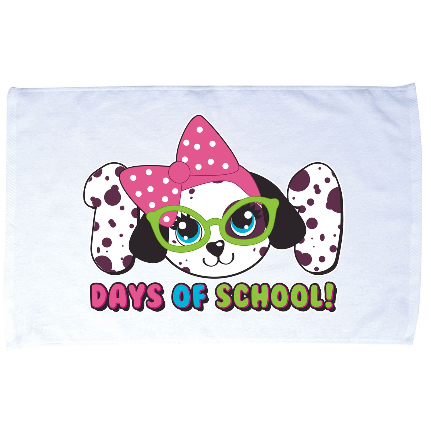 Happy 101 Days Of School Dalmatian Dog Microfiber Hand Towel