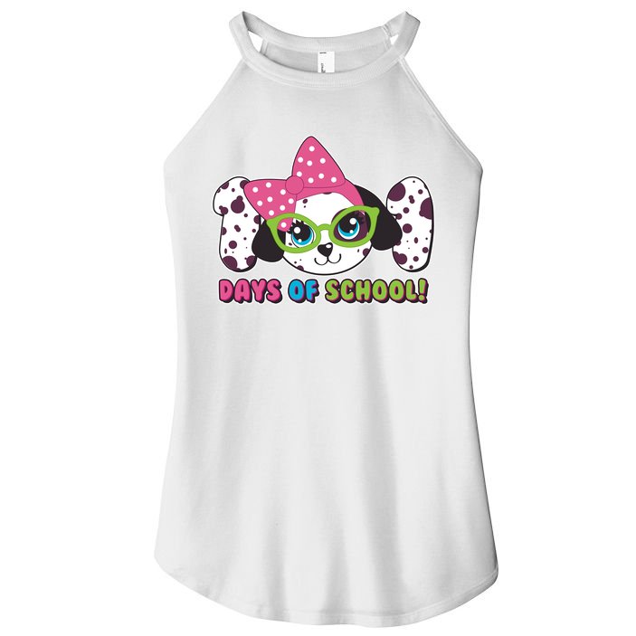 Happy 101 Days Of School Dalmatian Dog Women's Perfect Tri Rocker Tank
