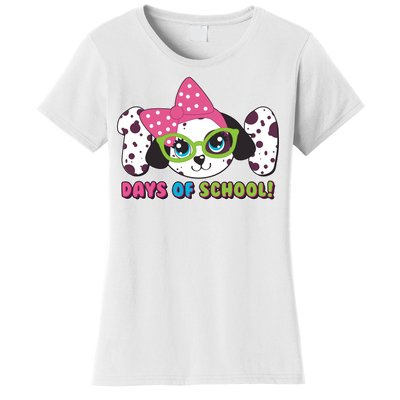 Happy 101 Days Of School Dalmatian Dog Women's T-Shirt