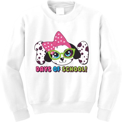Happy 101 Days Of School Dalmatian Dog Kids Sweatshirt