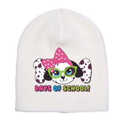 Happy 101 Days Of School Dalmatian Dog Short Acrylic Beanie