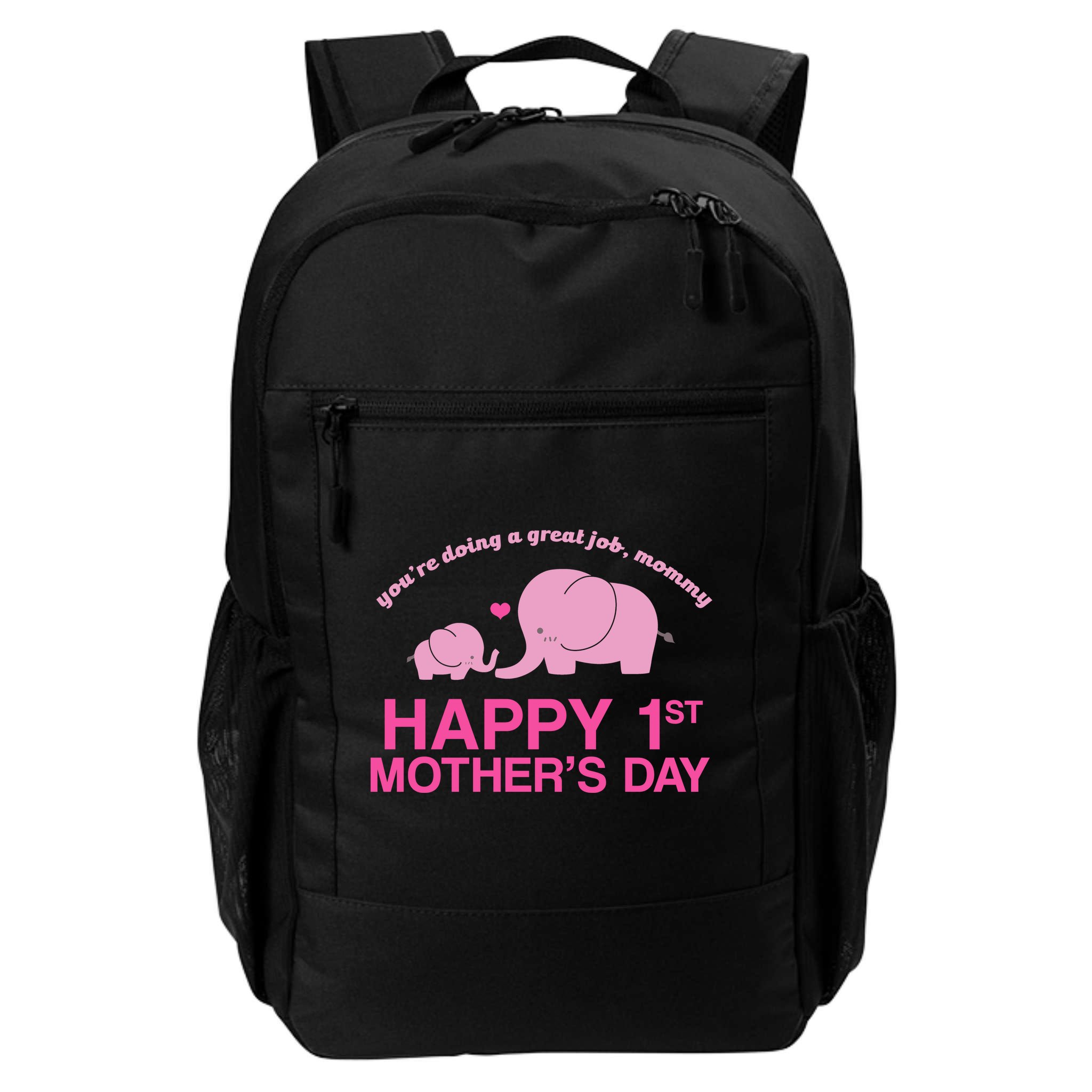 Happy 1st Mothers Day Cute Elephant Backpack