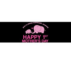 Happy 1st Mothers Day Cute Elephant Bumper Sticker