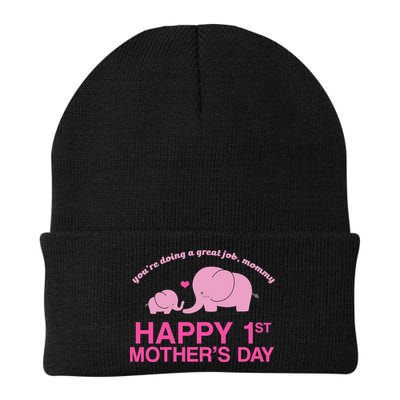 Happy 1st Mothers Day Cute Elephant Beanie