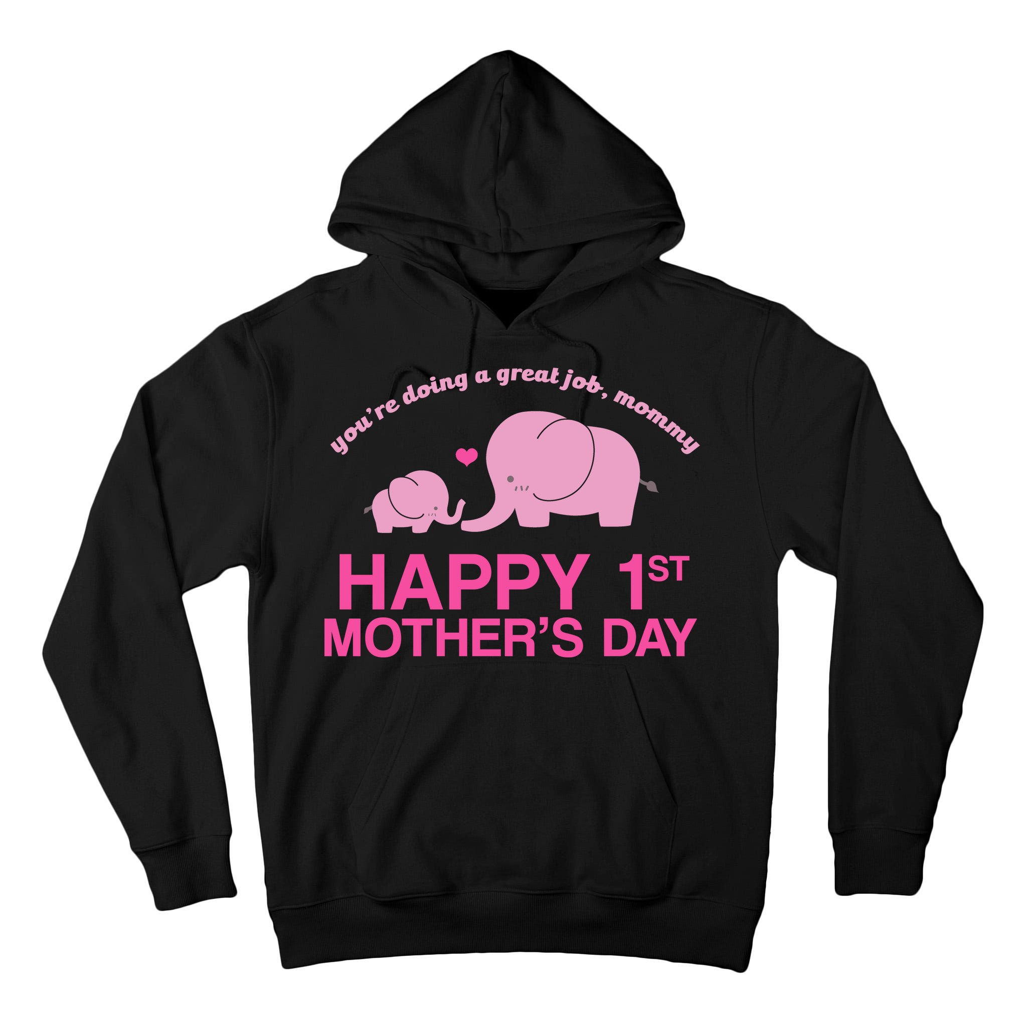 Happy 1st Mothers Day Cute Elephant Tall Hoodie