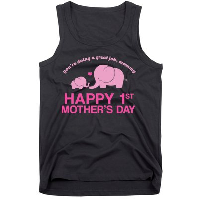 Happy 1st Mothers Day Cute Elephant Tank Top