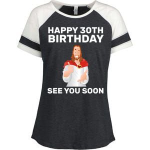 Happy 30th Birthday See You Soon Enza Ladies Jersey Colorblock Tee