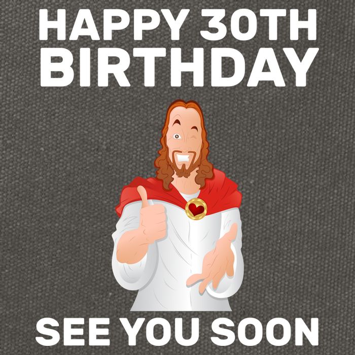 Happy 30th Birthday See You Soon Cotton Canvas Backpack