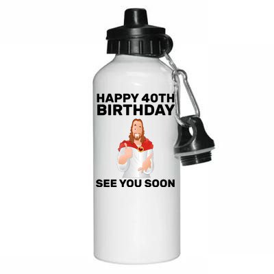 Happy 40th Birthday See You Soon Aluminum Water Bottle