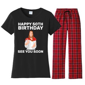 Happy 50th Birthday See You Soon Women's Flannel Pajama Set