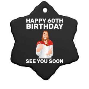 Happy 60th Birthday See You Soon Ceramic Star Ornament