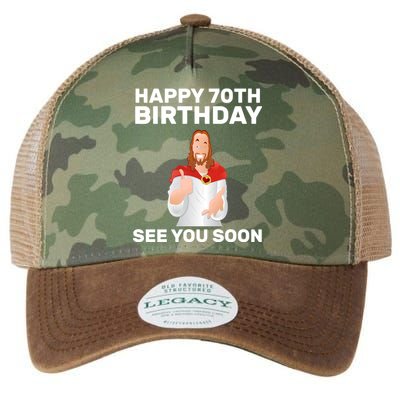 Happy 70th Birthday See You Soon Legacy Tie Dye Trucker Hat